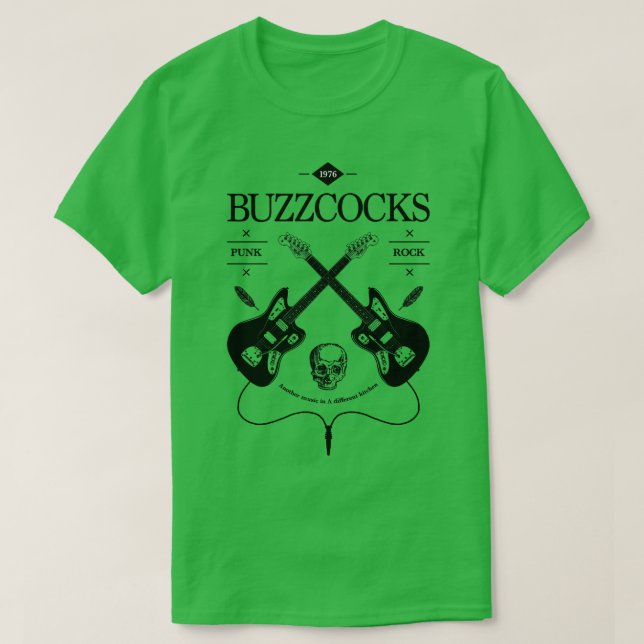 Buzzcocks Guitar Logotyp T Shirt (Design framsida)