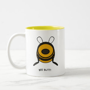 Buzzed och koffeinerad! 🐝 ☕ 😂 Två-Tonad mugg
