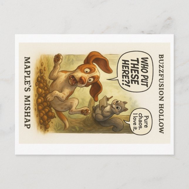 Buzzfusion Hollow Maple's Mishap Greeting Card! Vykort (Framsida)