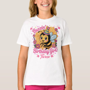 Buzzin Birthday Girl Bee Cute Bee Älskare T Shirt