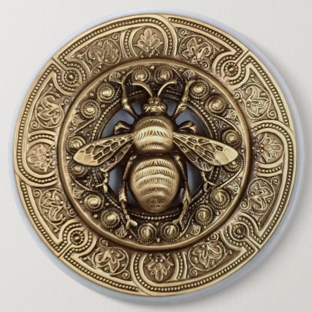 "Buzzing Beauty: Bee-Inspired Button Collection" Knapp (Framsida)