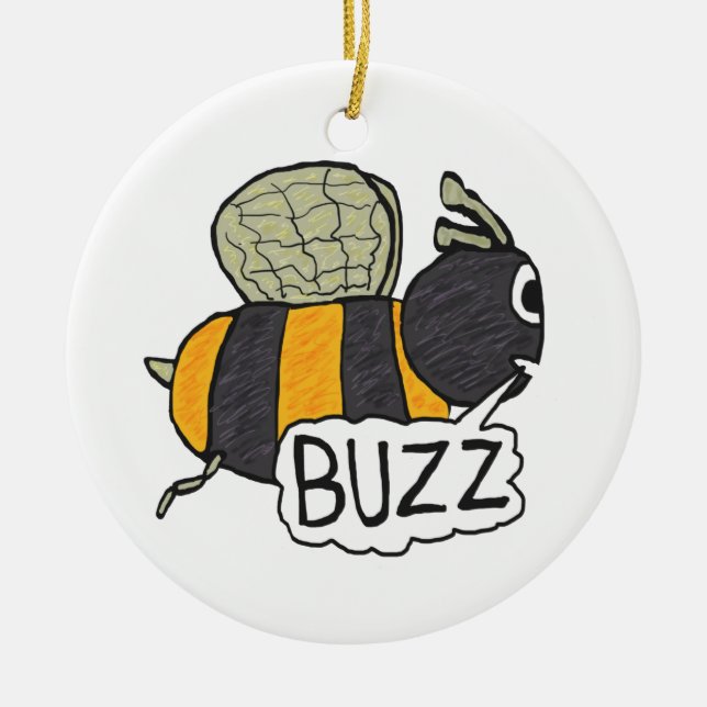 Buzzing Bee Julgransprydnad Keramik (Framsidan)