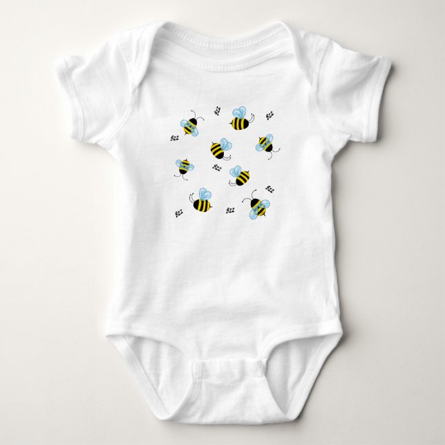 Buzzing Bees Cute Kryp T Shirt (Framsida)