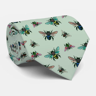 Buzzing Bees Mönster Blek Sage Slips