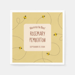 Buzzing Bees Satin Guld Baby Shower Pappersservett