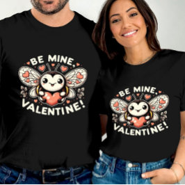 Buzzing Kärlek Bee Mine Valentines day T Shirt