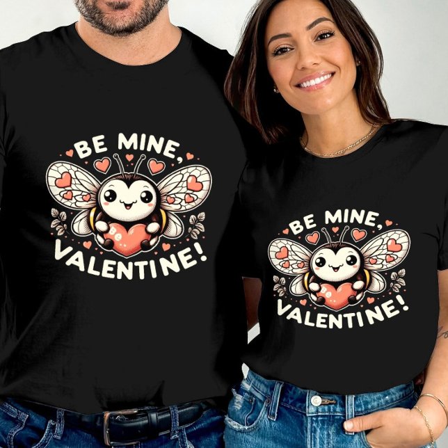 Buzzing Kärlek Bee Mine Valentines day T Shirt (Skapare uppladdad)