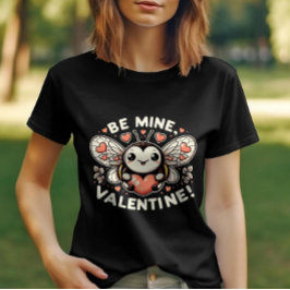 Buzzing Kärlek Bee Mine Valentines day T Shirt