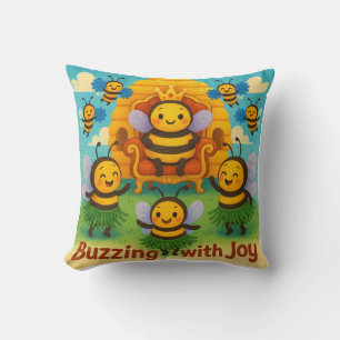 Buzzing with Joy - Cute Bee Kingdom Firande Kudde