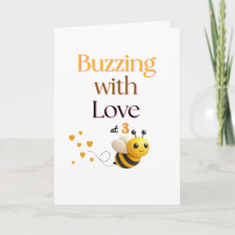 Buzzing with Love Birthday Card – Sweet Bee Design Kort