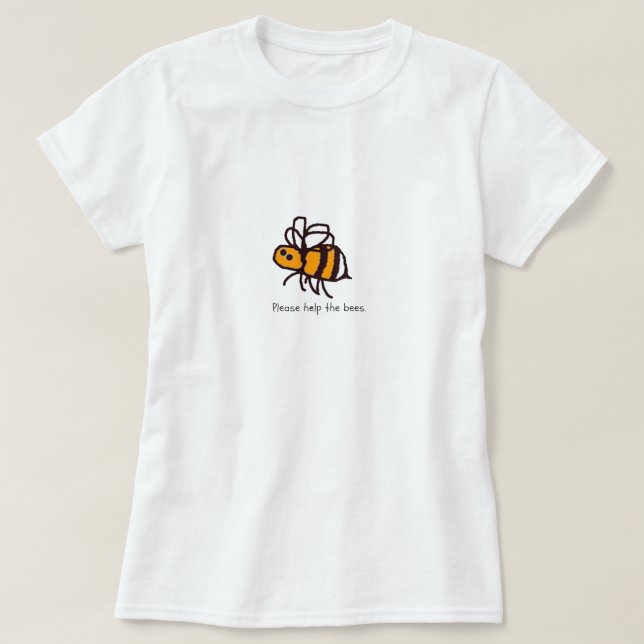 BuzzOmBees Hjälp Bees Dam-Shirt Tröja (Design framsida)
