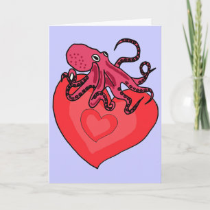BV- Funny Octopus Kärlek-kort Helgkort