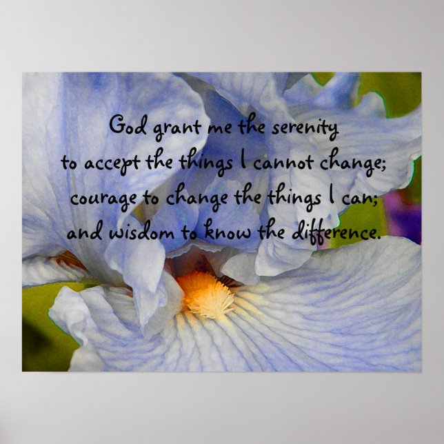 BV- Serenity Prayer Iris Poster (Framsidan)