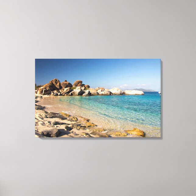 BVI, Virgin Gorda, Baths nationalpark Canvastryck (Framsida)