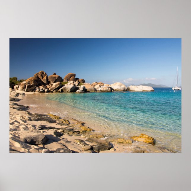 BVI, Virgin Gorda, The Baths nationalpark Poster (Framsidan)
