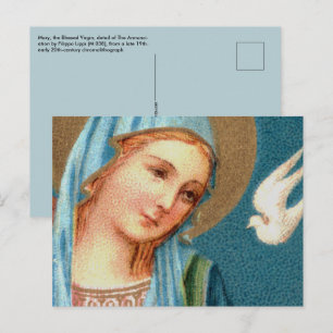 BVM & Helig Ande från Lippi's Bebådelse (detalj) Vykort