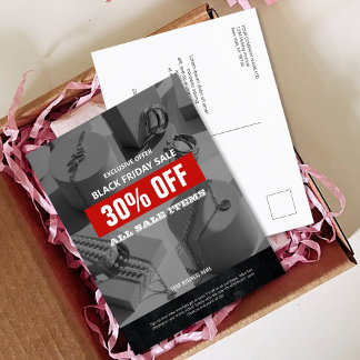BW 4 Bilder Black Friday-rea Produktkampanj Vykort