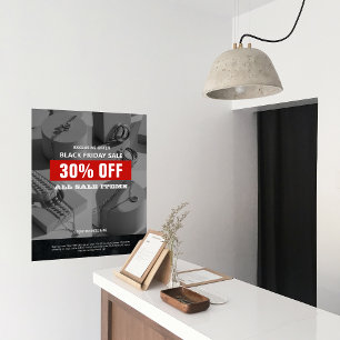 BW 4 Photos Black Fredag Sale Product Promo Poster