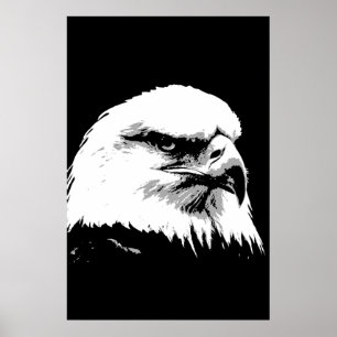BW Amerikanska Örn Poster Poster utskriftsålder