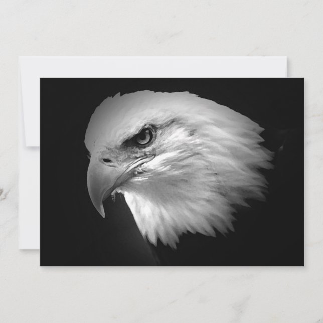 BW Bald American Eagle-inbjudan Inbjudningar (Framsida)