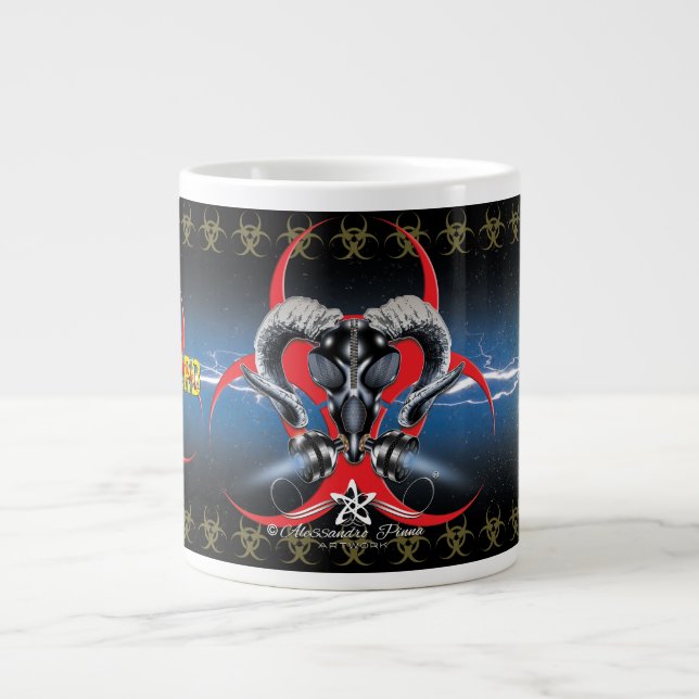BW! BIOHAZARD VARNING! SKULL JUMBO MUGG (Framsidan)