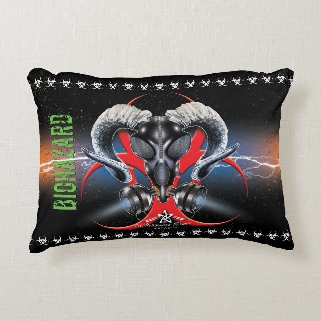 BW! BIOHAZARD VARNING! SKULL PRYDNADSKUDDE (Framsidan)
