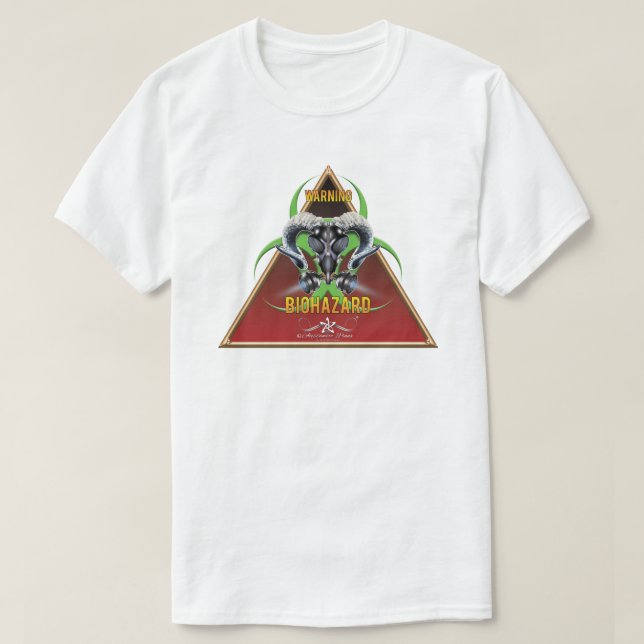 BW! BIOHAZARD VARNING! SKULL T SHIRT (Design framsida)