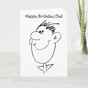 BW Birthday Pappa Kort