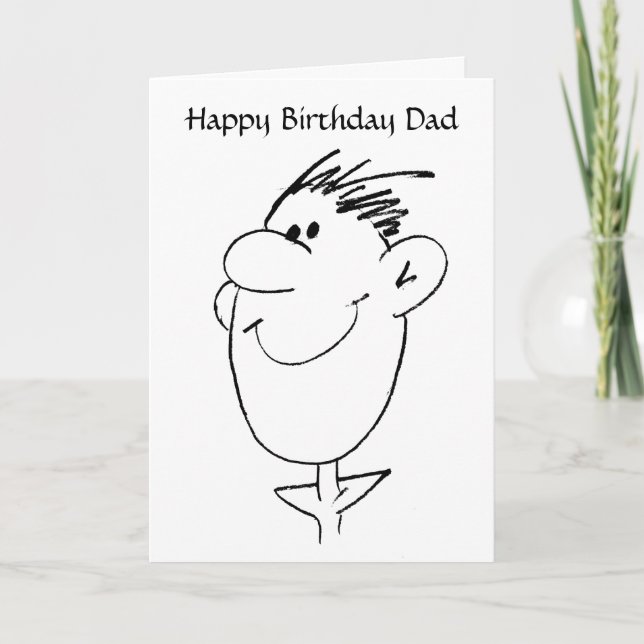 BW Birthday Pappa Kort (Framsida)
