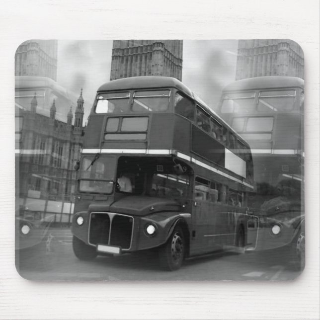 BW Black & White London Buss & Big Ben Musmatta (Framsidan)
