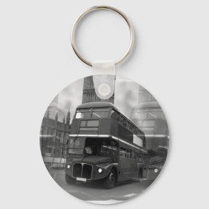BW Black & White London Buss & Big Ben Nyckelring