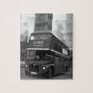 BW Black & White London Buss & Big Ben Pussel