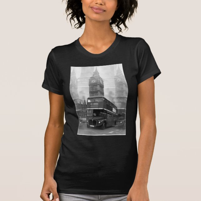 BW Black & White London Buss & Big Ben Tee Shirt (Framsida)