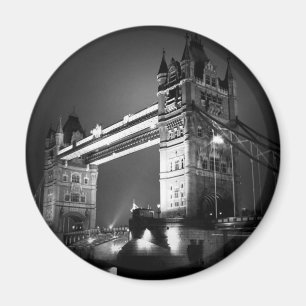 BW Black & White London Torn Bridge Magnet