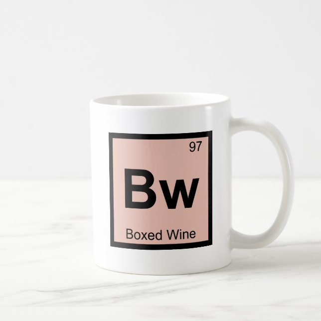 Bw - boxed Vin kemi Periodic Bord Kaffemugg (Höger)