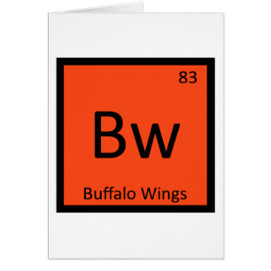 Bw - Buffalo Wings Kemiskt Periodiskt System Symbo Hälsningskort
