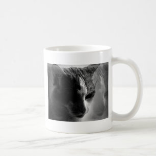 BW Cat Ansikte Kaffemugg