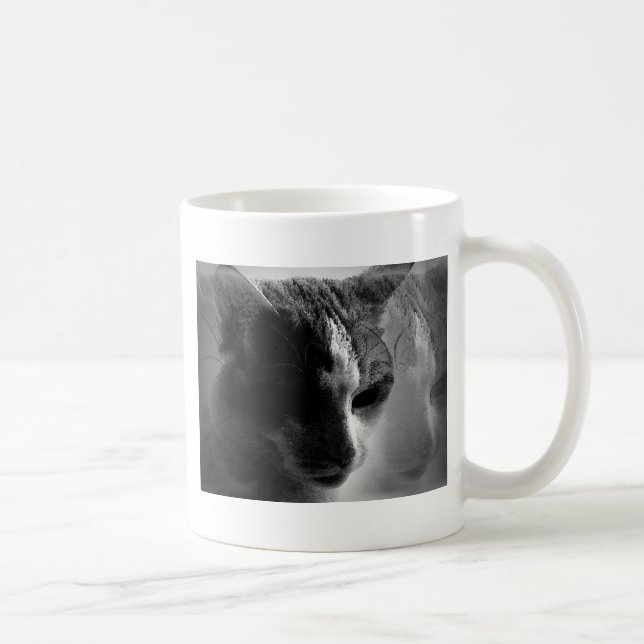 BW Cat Ansikte Kaffemugg (Höger)