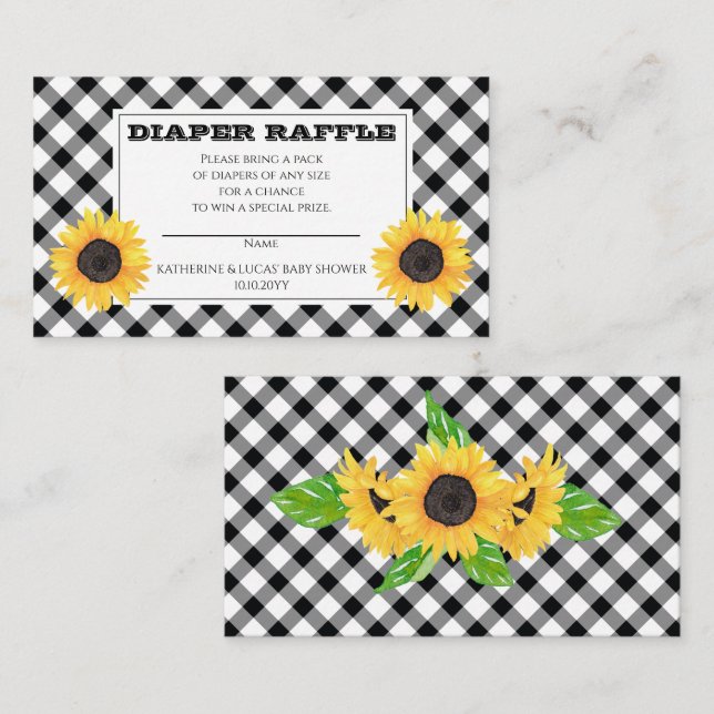 BW checkar Baby Q BBQ Shower Raffle Tilläggskort (Fram/baksida)