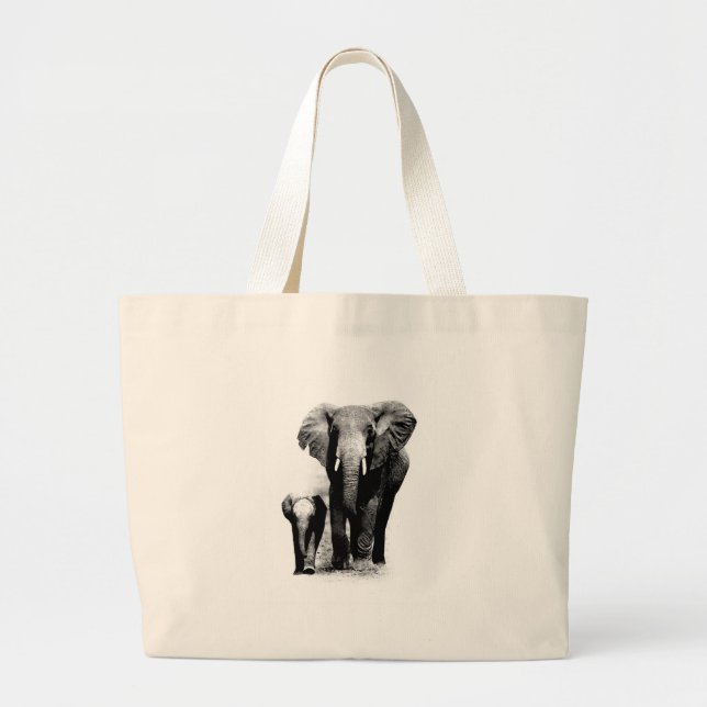BW Elephant & Baby Elephant Jumbo Tygkasse (Framsidan)