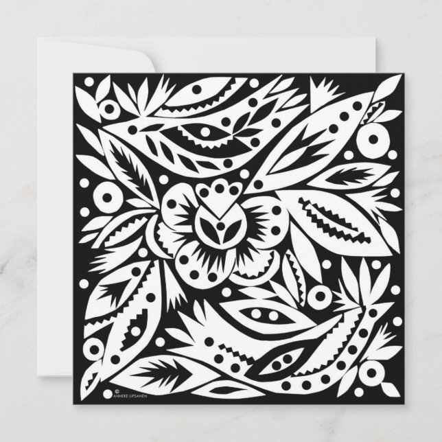 BW Fågelpapercut Card Kort (Framsida)