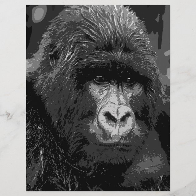 BW Gorilla Ansikte (Framsida)