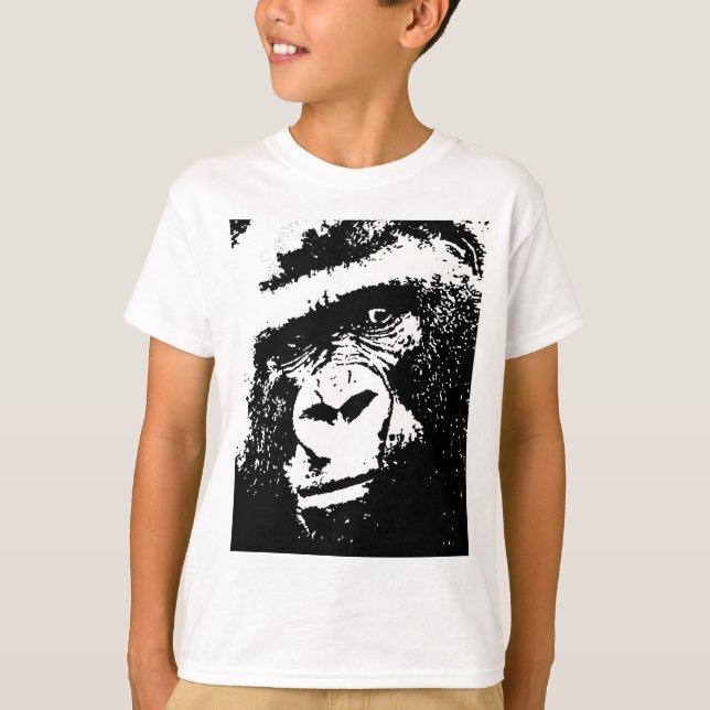 BW Gorilla Ansikte T-shirt (Framsida)