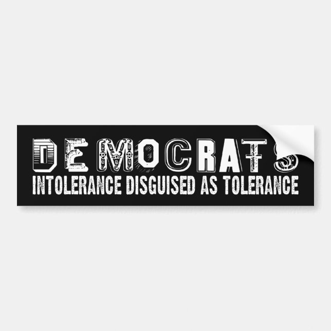 BW_intolerant_democrats Bildekal (Framsidan)