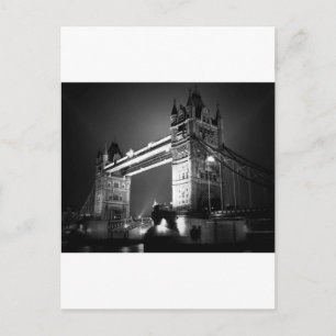 BW London Tower Bridge i svart och vitt Vykort