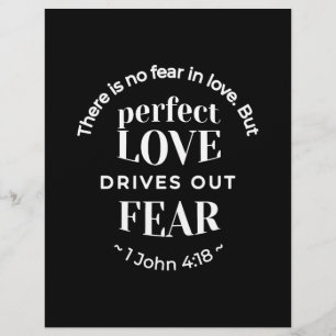 BW 'Perfekt Kärlek Drives Out Fear' - 1 John 4:18  Reklamblad