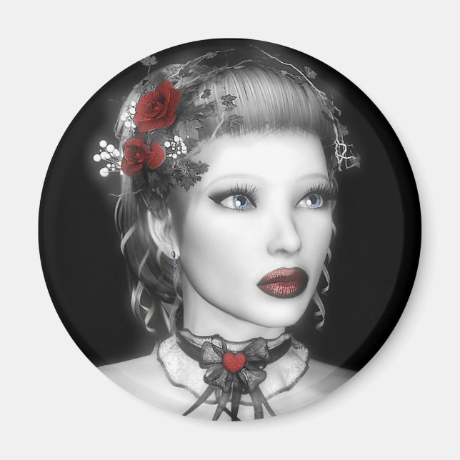 BW Porträtt Magnet (Framsidan)