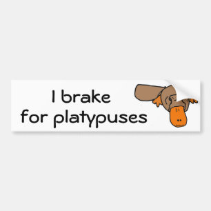 BW som jag bromsar för platypuses Bildekal