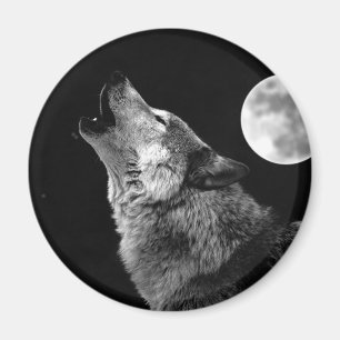 BW Varg Howling i Måne Magnet