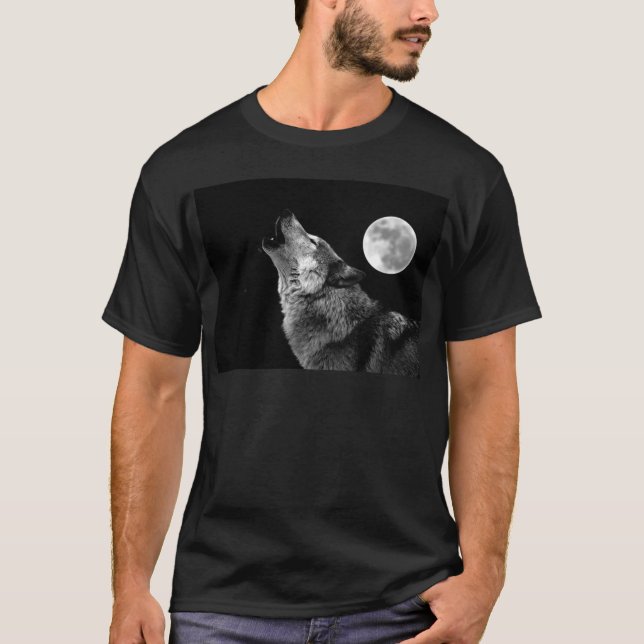 BW Varg Howling i Måne Tee (Framsida)